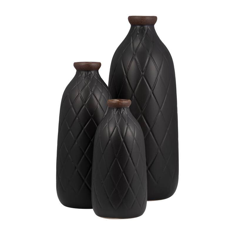 Sagebrook Home Neutral Ceramic Vase