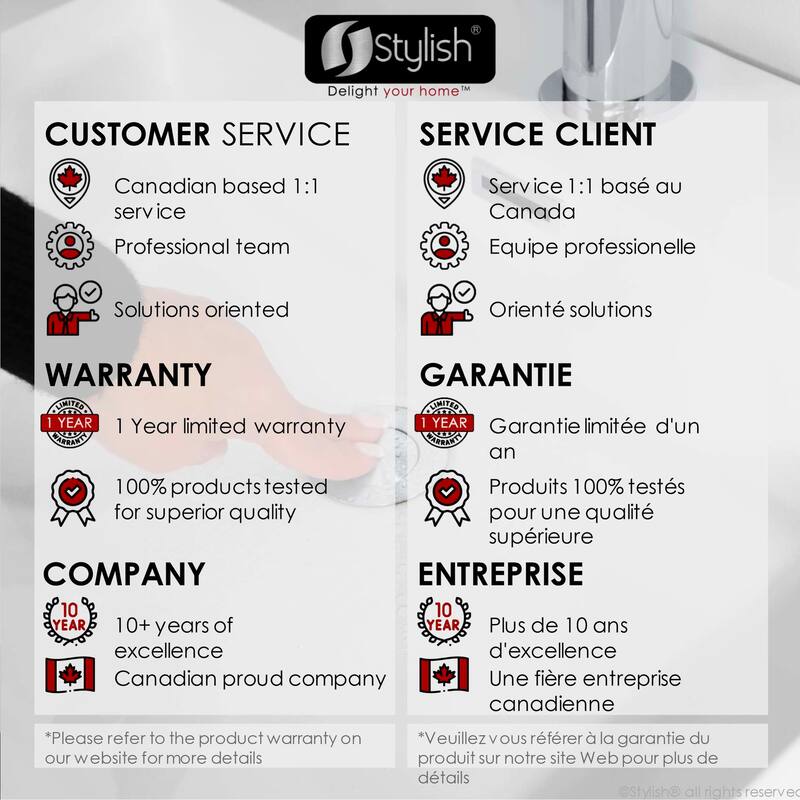 STYLISH Pop-Up Bathroom Sink Drain with Overflow (Set of Two)