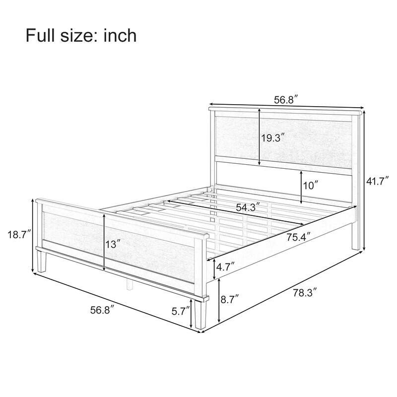 Stylish & Durable Design Modern Wood Platform Bed by Harper&Bright Designs
