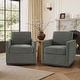 preview thumbnail 7 of 154, Set of 2 Modern Swivel Accent Armchairs Upholstered Arm Chairs