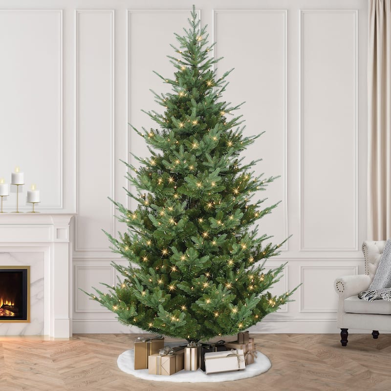 Puleo International 9 ft. Pre-Lit Hillside Spruce Artificial Tree