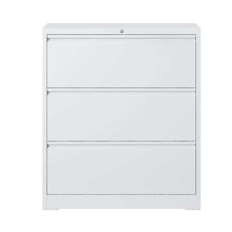 3 Drawer Lateral File Cabinet, 35.4 Inch Wide Filing Cabinet, Locking Heavy Duty File Cabinet, Vertical Storage