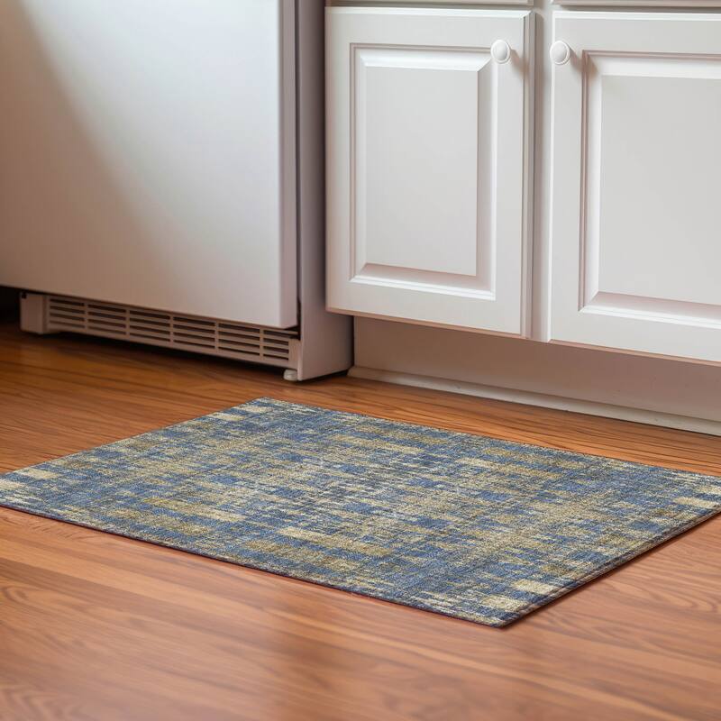 Premium Washable Super Soft Distressed Ombre Mayfield Rug - Blue - 1' 8" x 2' 6" - Rectangle