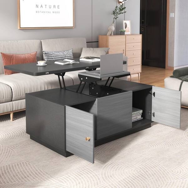 Multi-functional Lift-top Coffee Table Extendable with Storage - On ...
