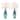 Lux Lighting  Blue Tone Art Glass Lamps with a Dazzling Crystal Base (Set of 2) 3-Way Switch