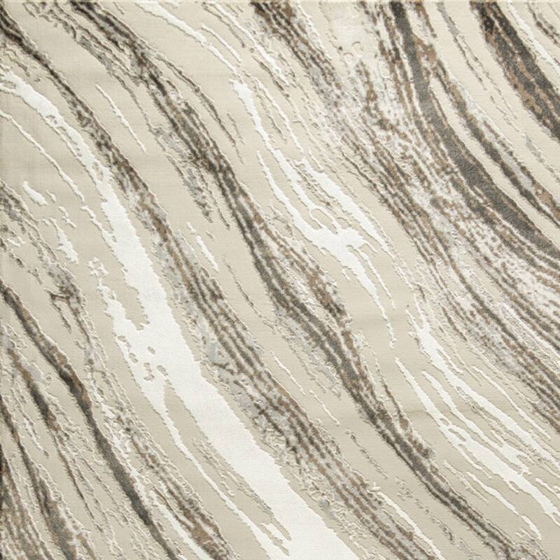 Power Loomed Abstract Modern Non Skid Stain Resistant Area Rug - 118' X '94' X '0.5