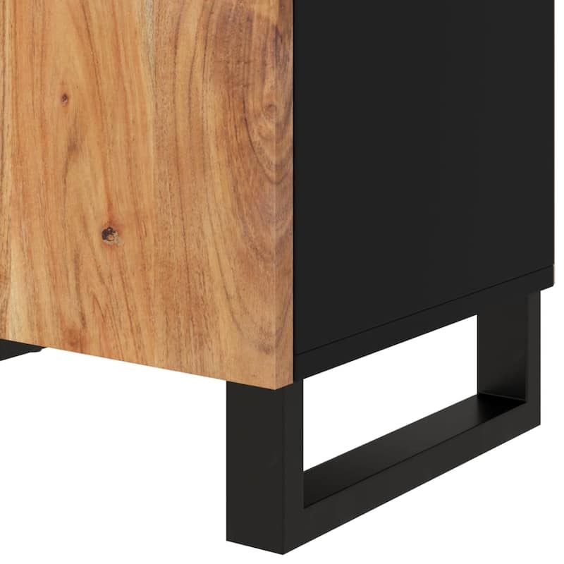 vidaXL Bedside Cabinet 19.7"x13"x23.6" Solid Wood Mango&Engineered Wood