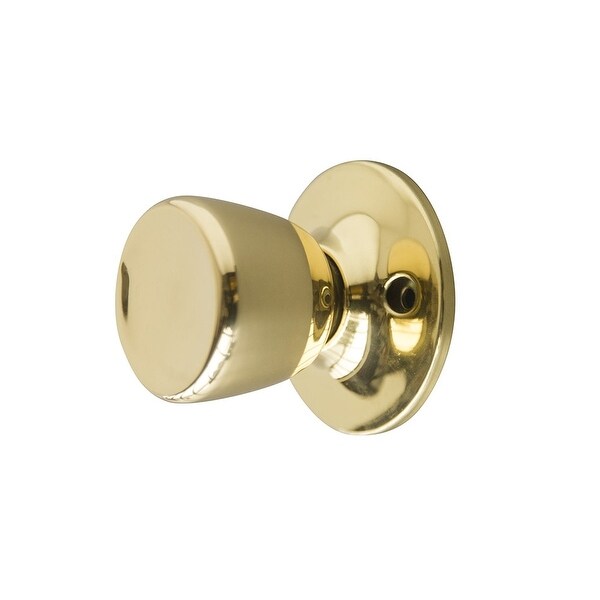 Design House 728287 Terrace Reversible Dummy Door Knob - Polished Brass