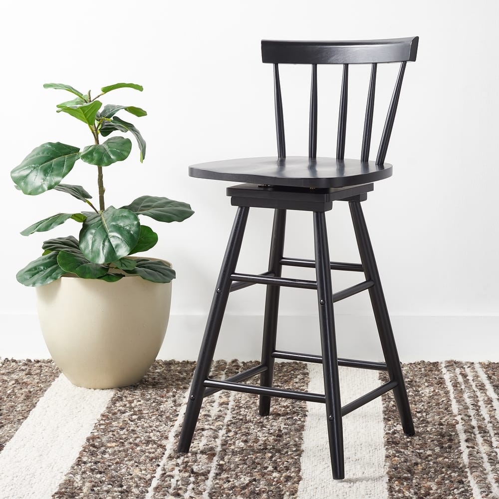 SAFAVIEH Haralda Swivel 25-inch Counter Stool - 17 In. W x 17 In. D x 38 In. H - 17Wx17Dx38H
