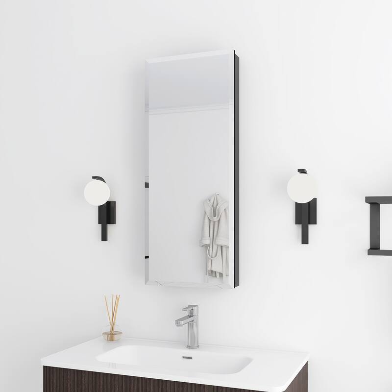 Rectangular Aluminum Medicine Cabinet with Mirror