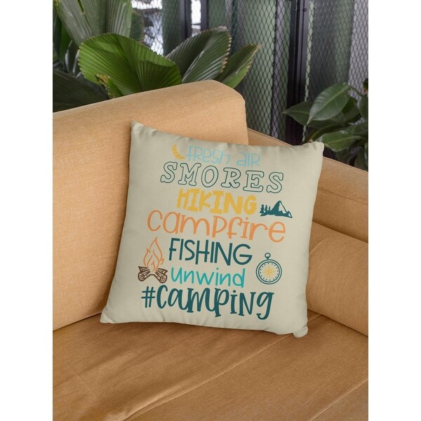 camping themed throw pillows
