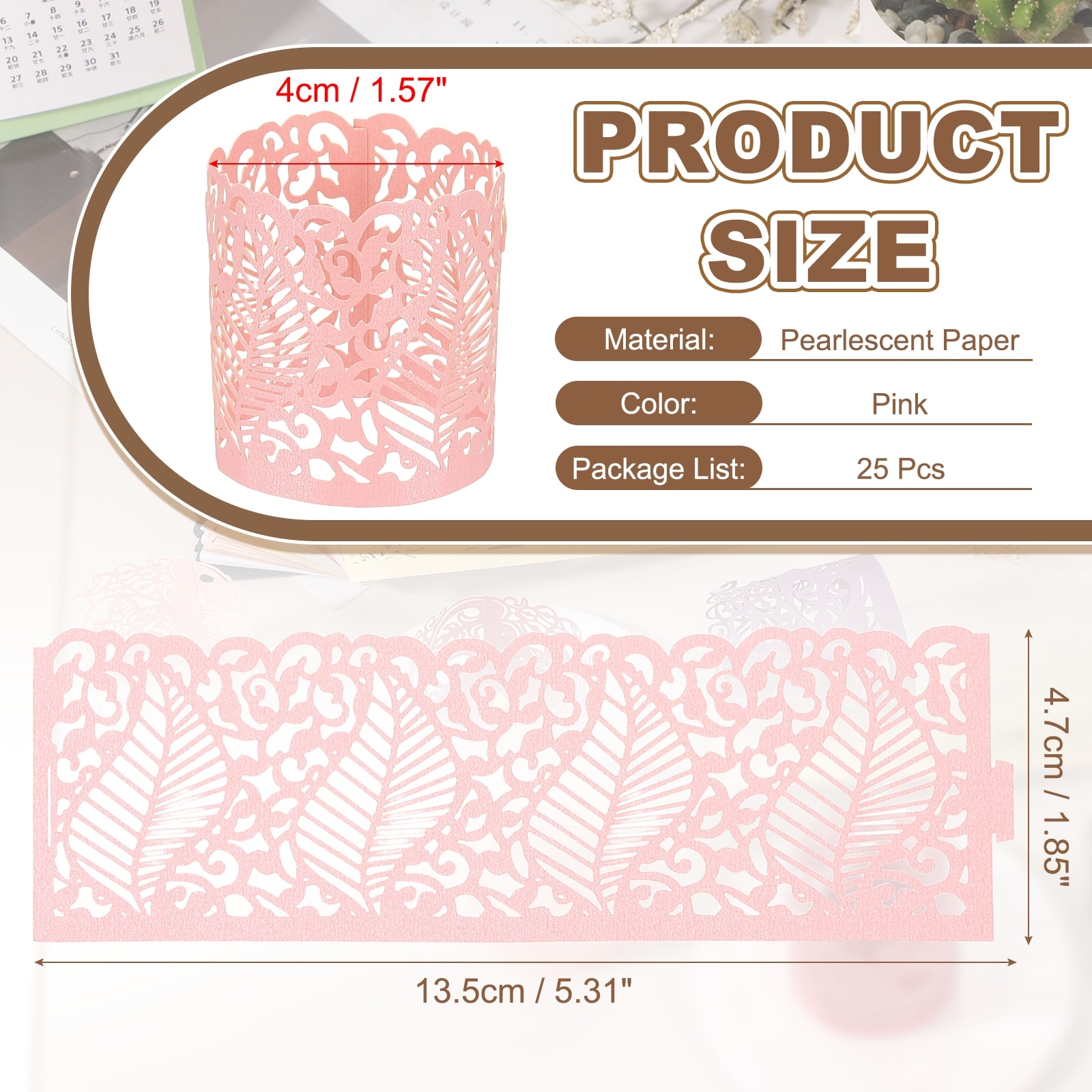 Candle Wraps, Laser Cut Votive Candles Holder Wraps for LED Tealight Candles, Tea Light Wrap Lampshade for Elegant Decor