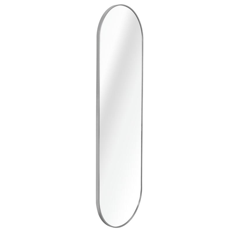 Silver 63 X 20in Pill Shaped Full Lenghth Mirror Or Bathroom Mirror