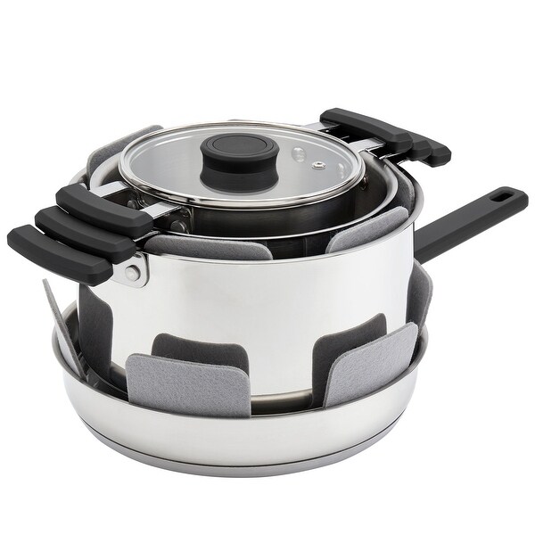 Denmark 7PC Stax Stainless Steel Cookware Set - Black. Opens flyout.