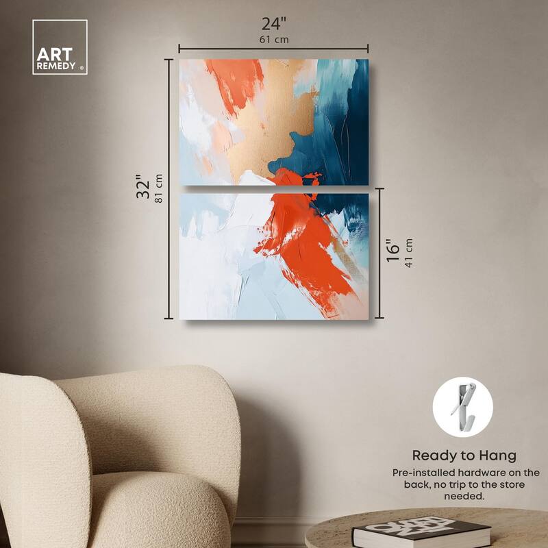 Bold and Bright III Canvas Set of 2 by Art Remedy, Gallery Wrapped