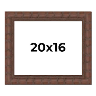20x16 Frame Pewter Solid Wood Picture Frame Width 1.625 Inches | Interior Frame Depth 0.6875 Inches