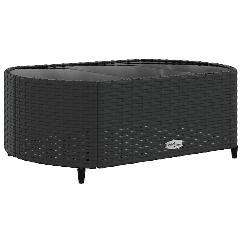 vidaXL Patio Sofa Set Set of 6 Black - 8.2 x 12.1 x 4.6