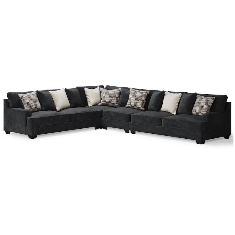 Signature Design by Ashley Lavernett Charcoal 4-Piece Sectional - 170"W x 131"D x 40"H