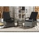 preview thumbnail 9 of 12, SAFAVIEH Outdoor Patio Furniture Herman Recliner 3-Piece Set - 22"W x 22"D x 42"H