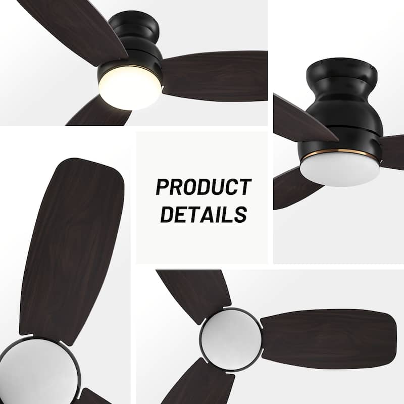 CARRO Reed 44" Indoor Ceiling Fan with Light and Remote - N/A
