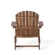preview thumbnail 22 of 54, Hanlee Acacia Wood Folding Adirondack Chair by Christopher Knight Home - 29.50" W x 35.75" D x 34.25" H