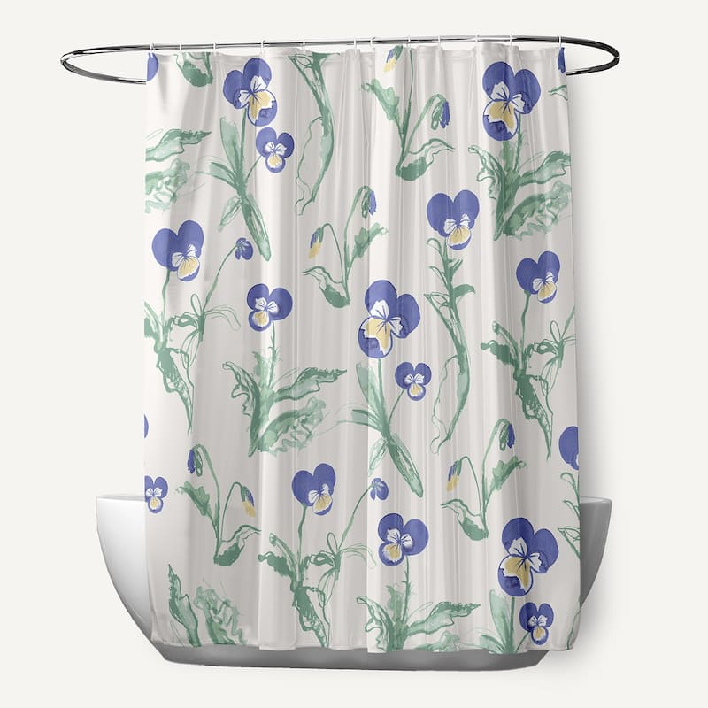 Bunch of Pansies Shower Curtain - Purple