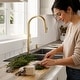 preview thumbnail 12 of 17, Karran Drop-In Quartz 33 in. 1-Hole 60/40 Double Bowl Kitchen Sink Kit