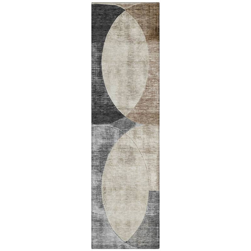 Machine Washable Indoor/ Outdoor Contemporary Deco Chantille Rug
