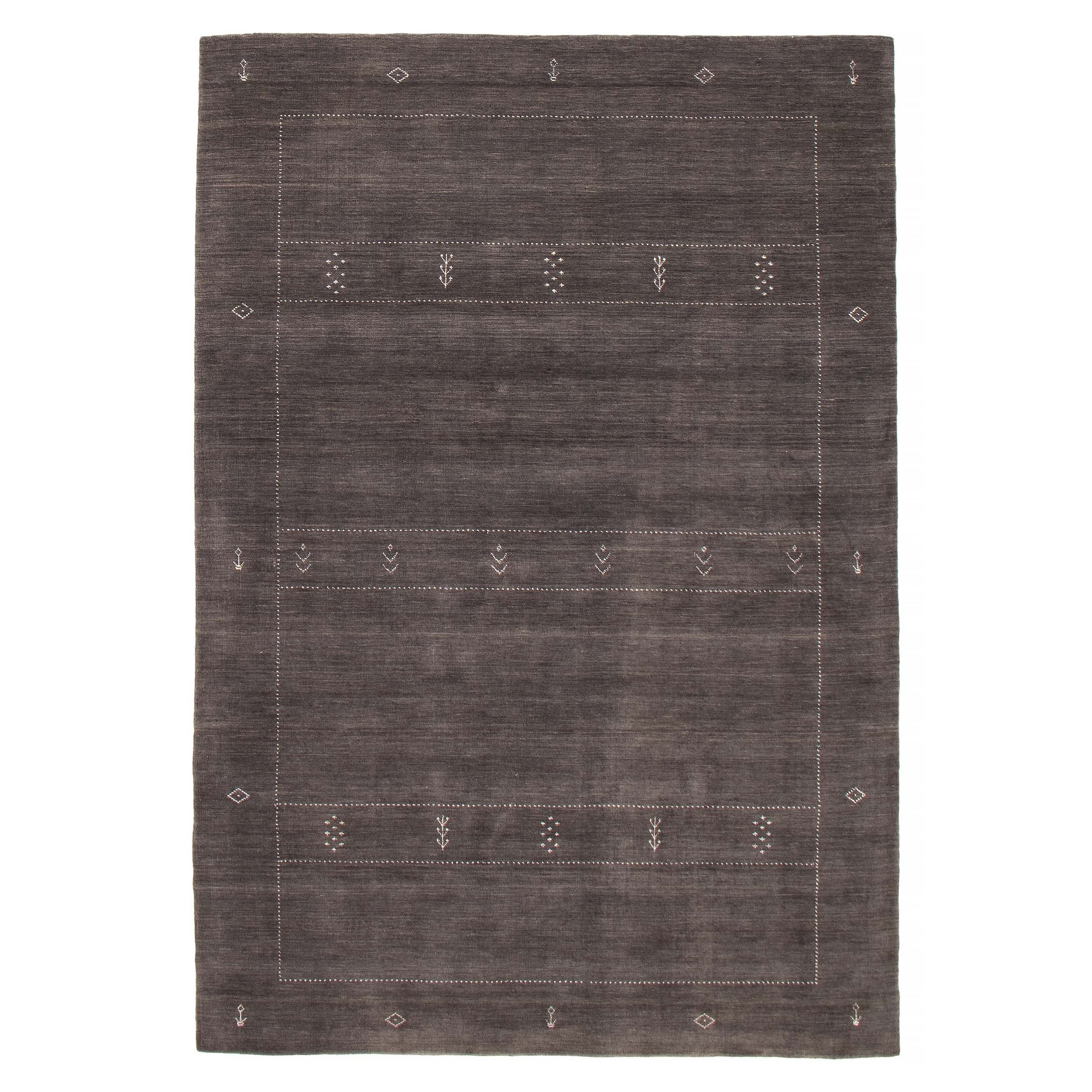 Kashkuli Gabbeh Grey Rug 6'7" x 9'8" - 6'7 x 9'8