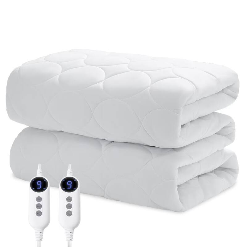 Temperature Regulating Electric Heated Mattress Pad With Controllers