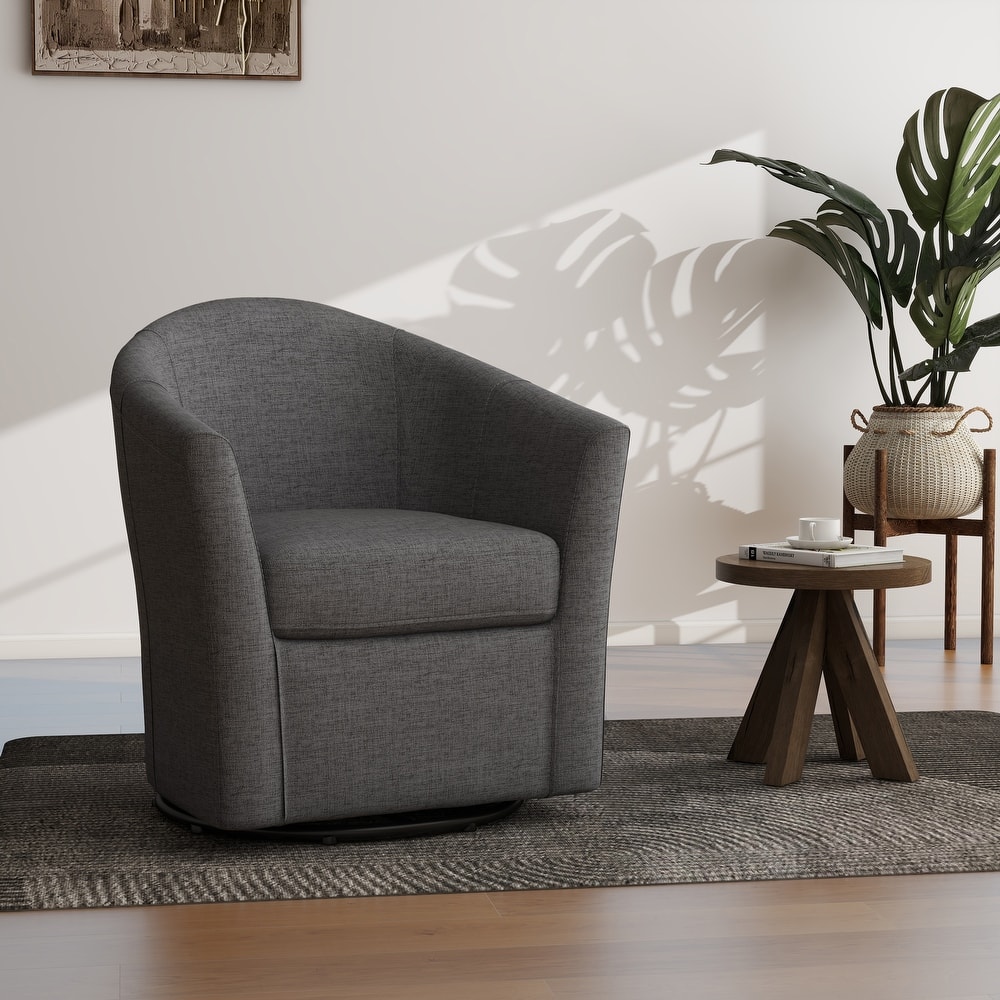 Swivel Accent Chair with Metal Base - 30.7"W x 29.9"H x 27.5"D
