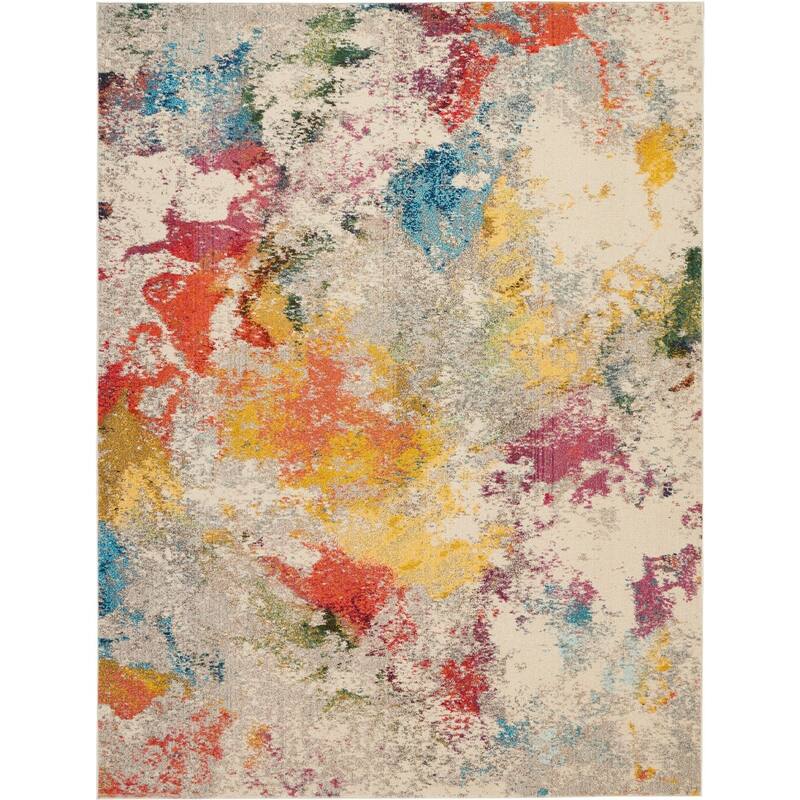 Power Loomed Abstract Modern Area Rug - 144' X '108' X '0.5
