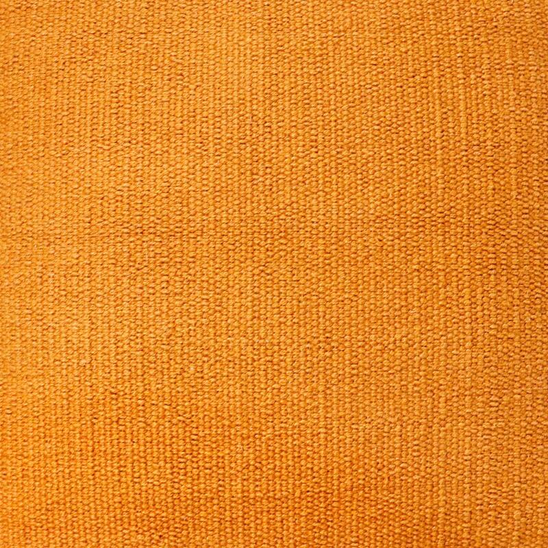 Hand Woven Stripe Bordered Square Throw Pillow – 20” – Orange and White