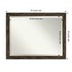 preview thumbnail 19 of 21, Beveled Wood Wall Mirror - Fencepost Brown Narrow Frame