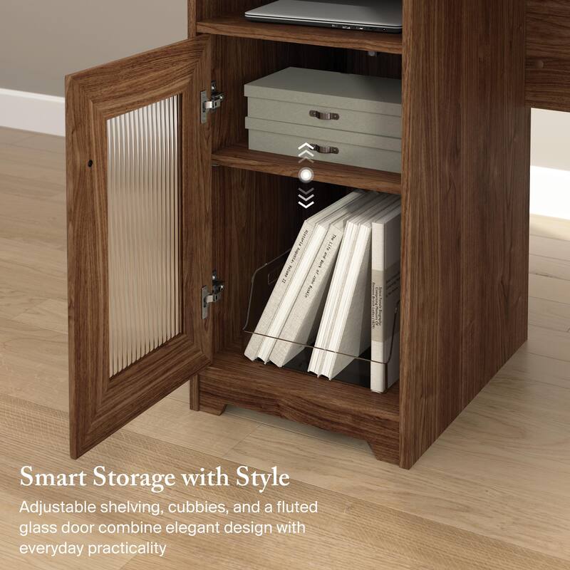 Cabot 60W L Shaped Computer Desk with Storage by Bush Furniture