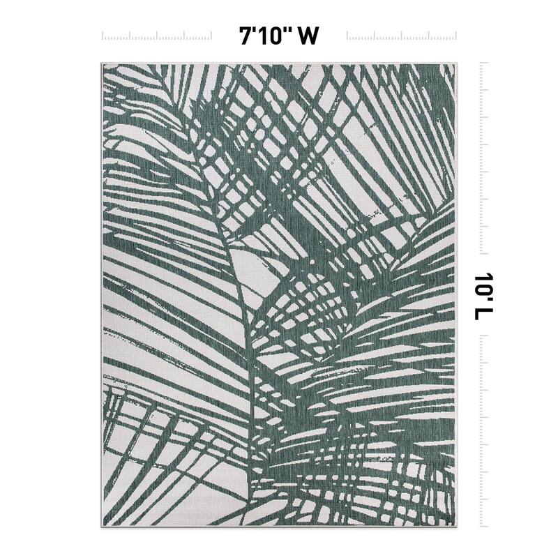 World Rug Gallery Nature Inspired Tropical Indoor/Outdoor Area Rug