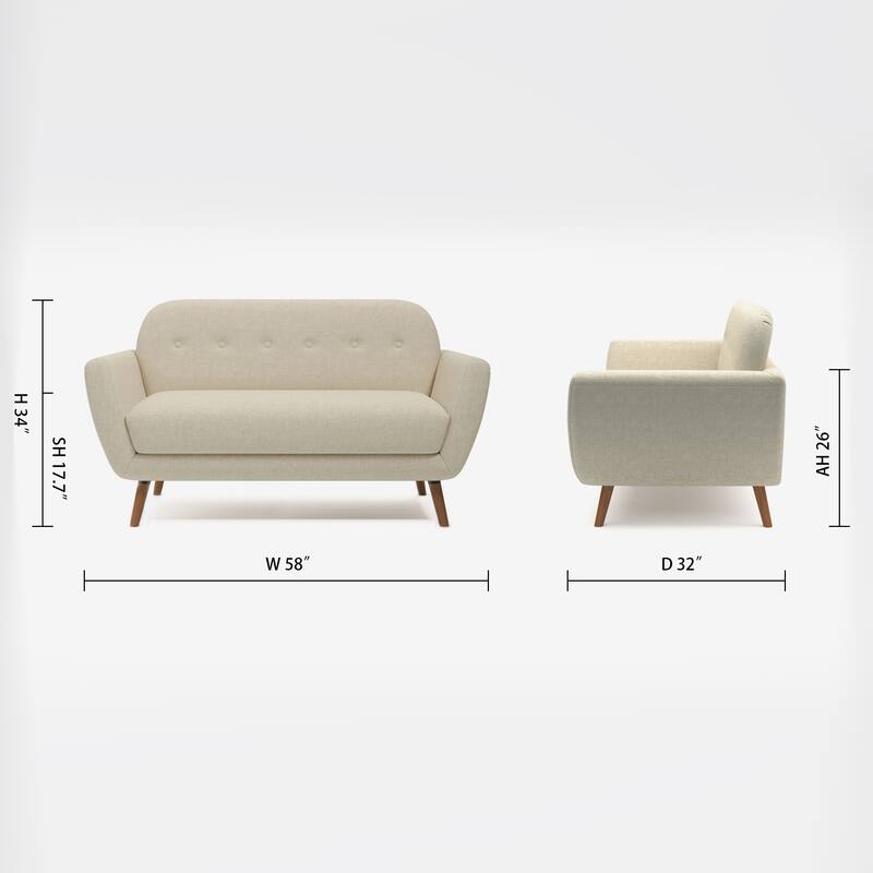 Artdeco Home - Carson Carrington Maglo Upholstered Loveseat