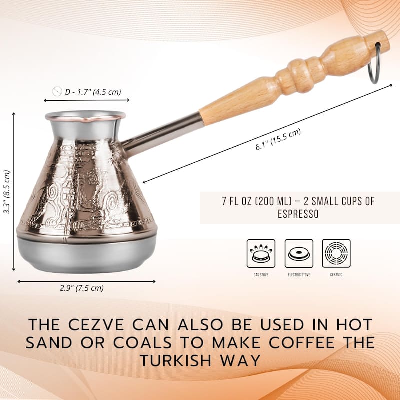 STP Goods Copper Turkish Coffee Pot Cezve