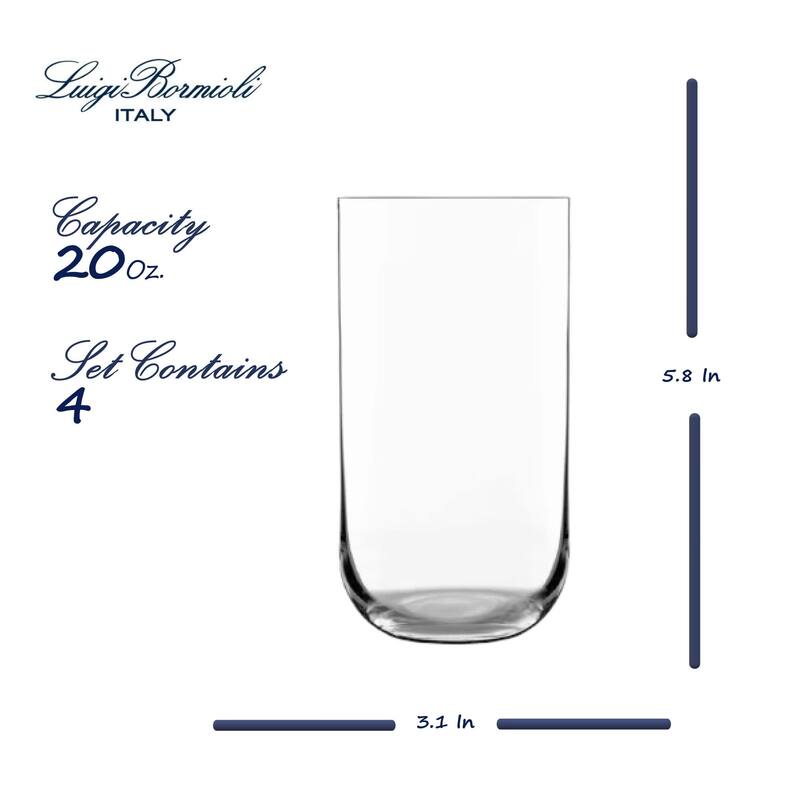 Luigi Bormioli Set of 4 Sublime Drinking Glasses