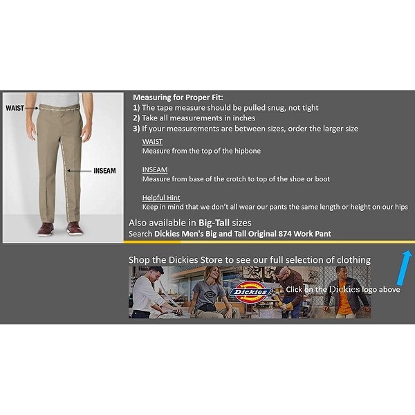 dickies men's big and tall original 874 work pant