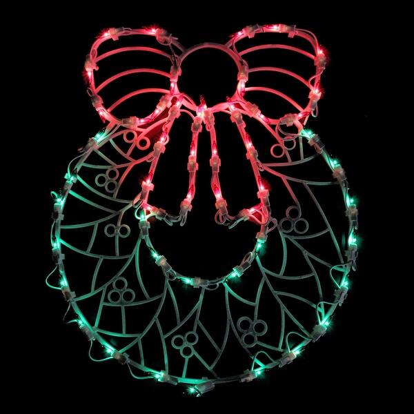 Shop 16 Lighted Wreath Christmas Window Silhouette Decoration