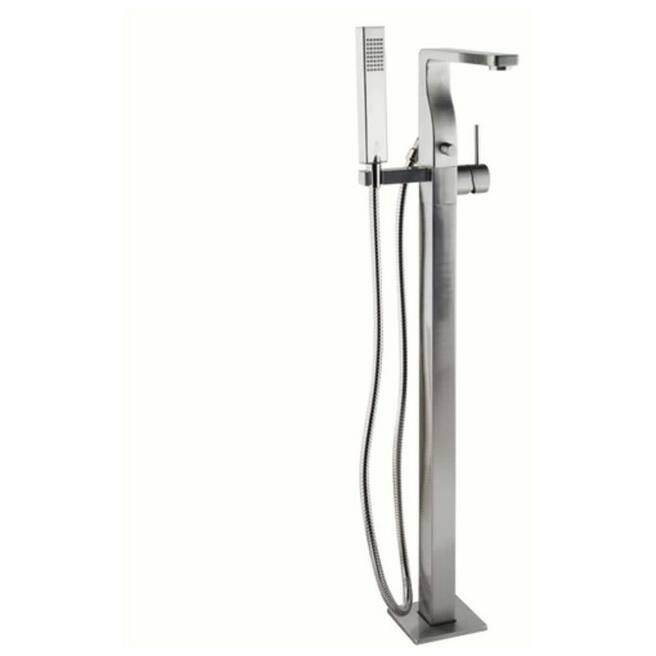 DXV D3590090C Square Floor Mounted Tub Filler - Brushed Nickel