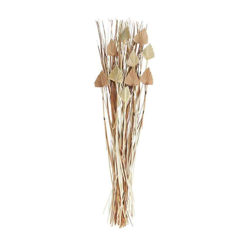Dried Plant Palm Leaf Tall Home Decor Natural Foliage with Grass - Brown - Roche River Decor - Brown