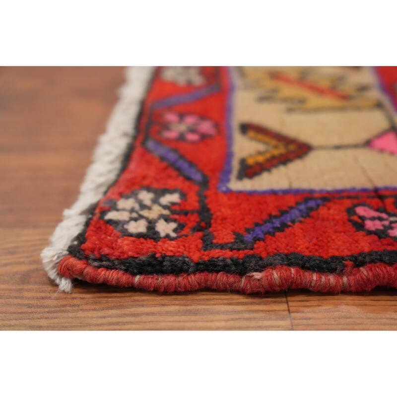Hand Knotted Oriental 100% Wool Carpet Traditional Tribal Oranges & Rust Meshkin Runner Rug - 10' 2'' X 3' 8''