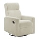 preview thumbnail 5 of 16, Oxford Baby Layton Glider /Recliner Corduroy Pearl White