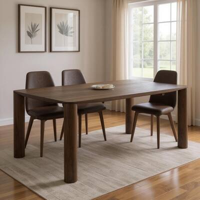 HomeRoots 79" Espresso Solid Wood Dining Table - 79.00 in. x 29.50 in. x 40.00 in.