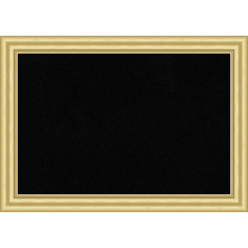 Sophia Gold Framed Cork Board - Bulletin Board, Organization Board, Pin Board