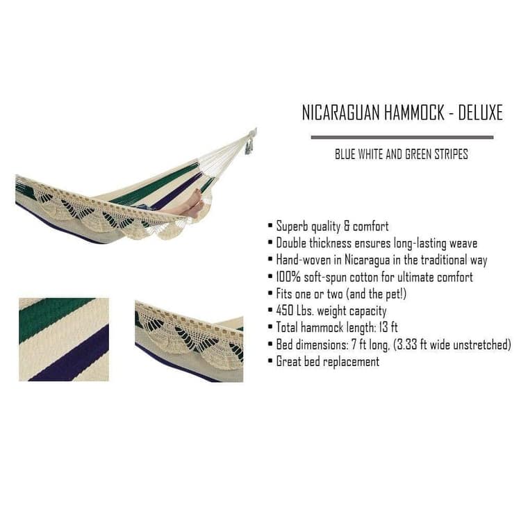 Nicaraguan Hammock with Universal Hammock Stand