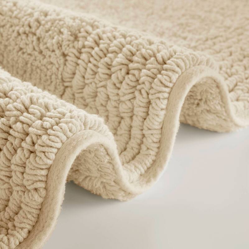 1 PCS 24x44"Tufted 3000 GSM Reversible Bath Rug Natural - 4' x 2'