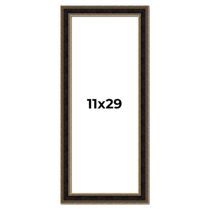 11x29 Frame Gold Antique Vintage Sold Wood Picture Frame | 1.75 Inch